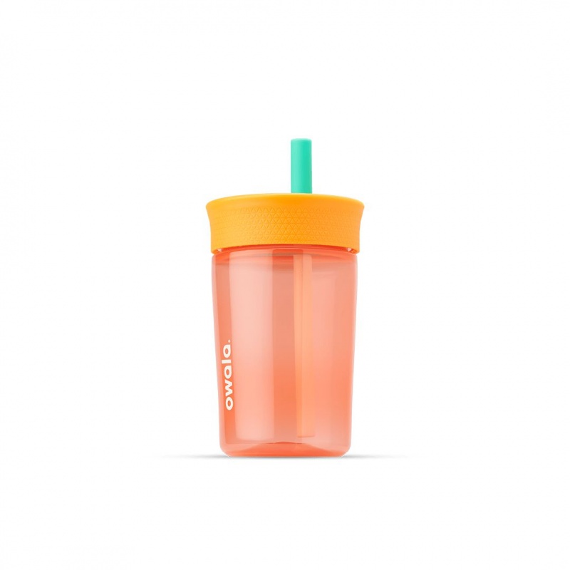 Bouteilles d'eau Owala 15oz Kids' Tumbler Plastique Just Peachy | PVJ-83933902