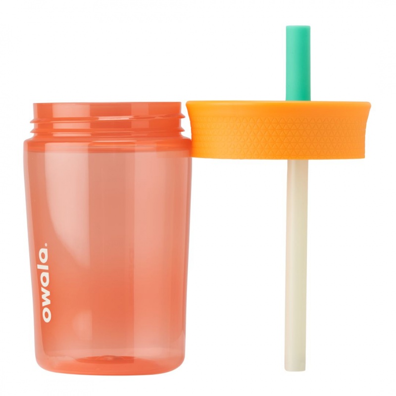 Bouteilles d'eau Owala 15oz Kids' Tumbler Plastique Just Peachy | PVJ-83933902