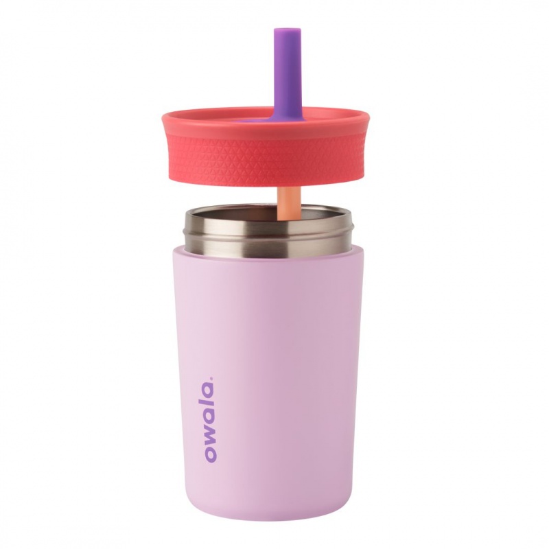 Bouteilles d'eau Owala 12oz Kids' Tumbler Stainless Steel Lilac Rocket | FMV-72592425