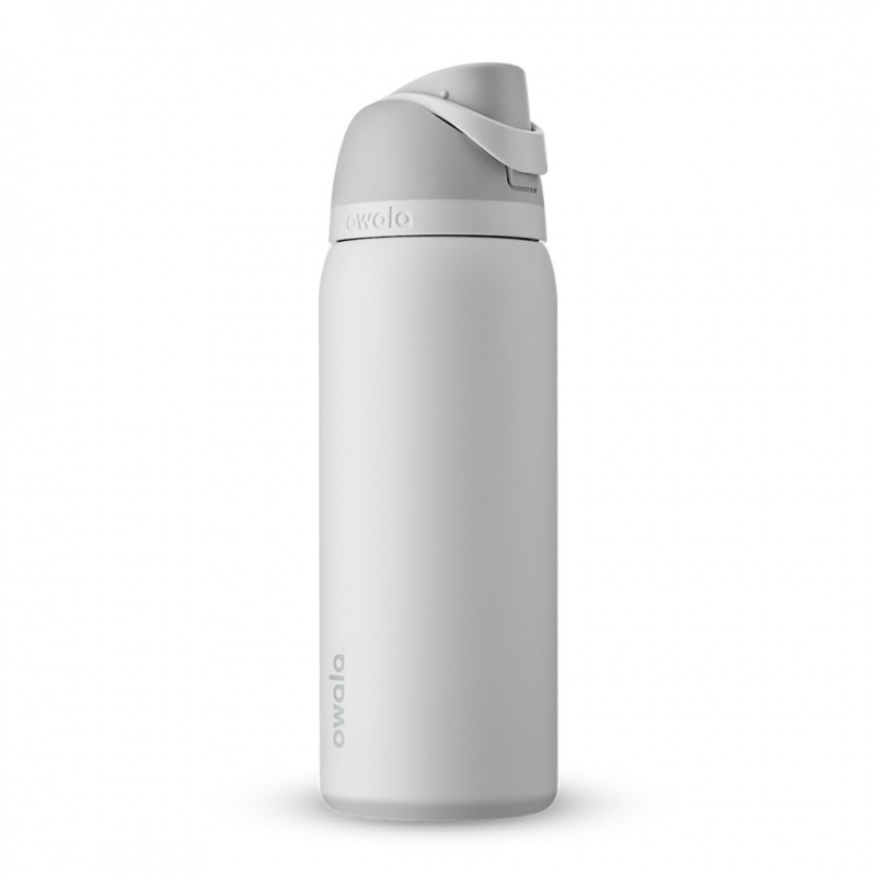 Bouteilles d'eau Owala 32oz FreeSip? Stainless Steel Shy Marshmallow | CDW-13385792